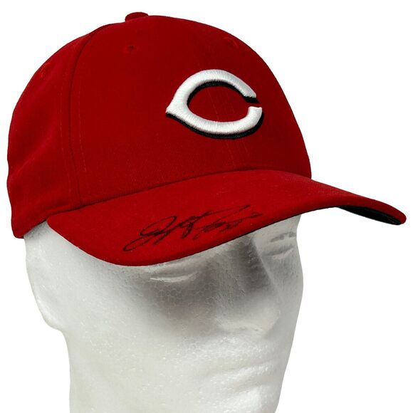 Cincinnati Reds Youth Hat Baseball Cap Jeff Francis Signed New Era Strapback Red - Picture 1 of 11